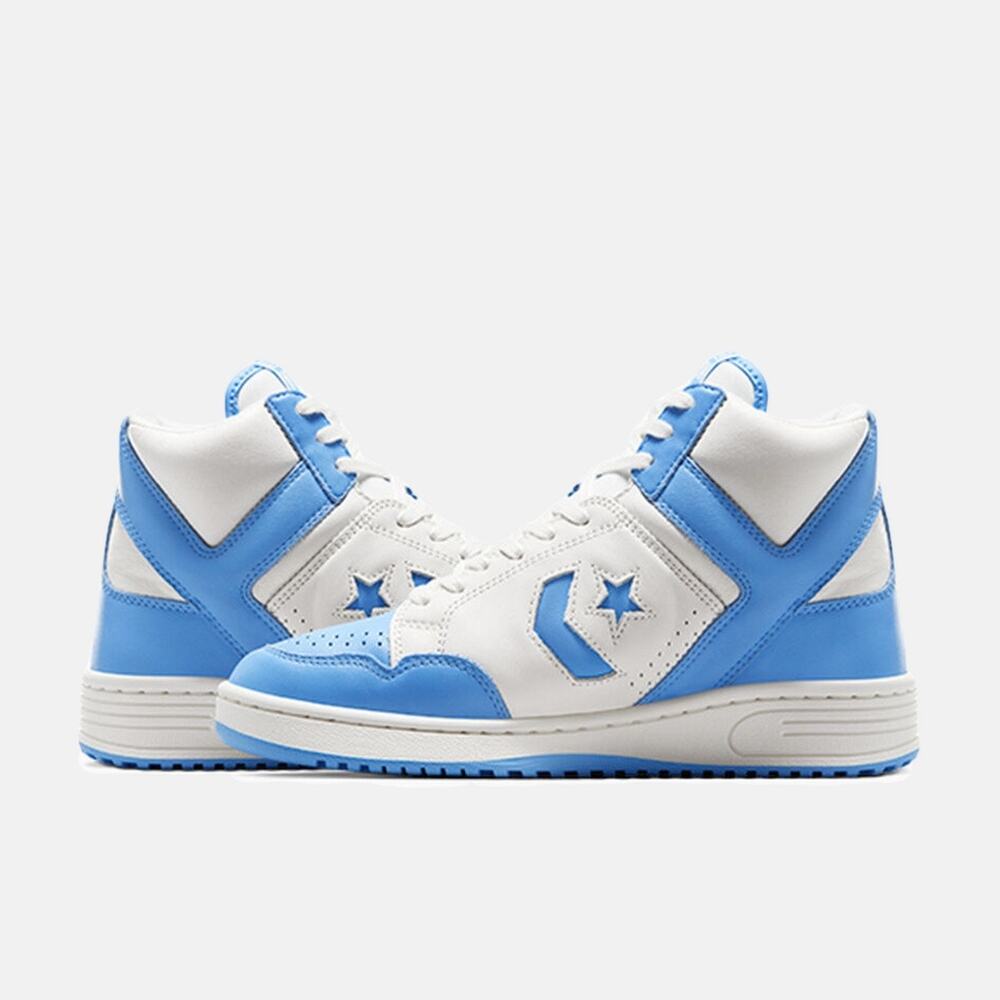 CONVERSE WEAPON MEN'S 9.5 MID UNC LARRY BIRD MAGIC JOHNSON NIB A10597C WHT BLUE - Picture 4 of 6